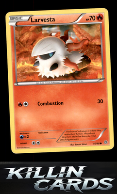 Larvesta 16/98 Pokemon Common XY - Ancient Origins Card NM