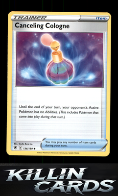Canceling Cologne 136/189 Pokemon Uncommon SWSH10: Astral Radiance Card NM