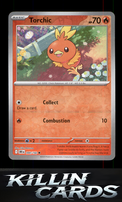 Reverse Holofoil Torchic 040/182 Pokemon Common SV10: Destined Rivals Card NM