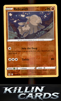 Reverse Holofoil Relicanth 101/196 Pokemon Uncommon SWSH11: Lost Origin Card NM