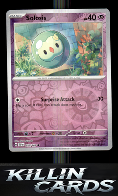 Reverse Holofoil Solosis 070/162 Pokemon Common SV05: Temporal Forces Card NM