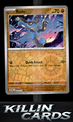 Reverse Holofoil Riolu 050/131 Pokemon Common SV: Prismatic Evolutions Card NM