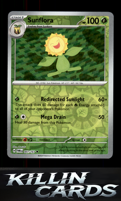 Reverse Holofoil Sunflora - 007/167 007/167 Pokemon Uncommon SV06: Twilight Masq