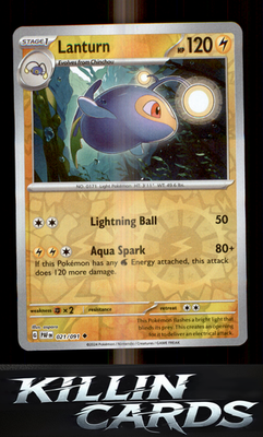 Reverse Holofoil Lanturn 021/091 Pokemon Uncommon SV: Paldean Fates Card NM