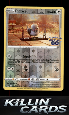 Reverse Holofoil Pidove 061/078 Pokemon Common Pokemon GO Card NM