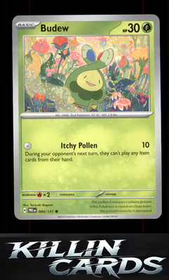 Budew 004/131 Pokemon Common SV: Prismatic Evolutions Card NM