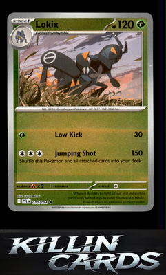 Reverse Holofoil Lokix 010/094 Pokemon Uncommon ME02: Phantasmal Flames Card NM
