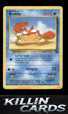Krabby 51/62 Pokemon Common Fossil Card DM