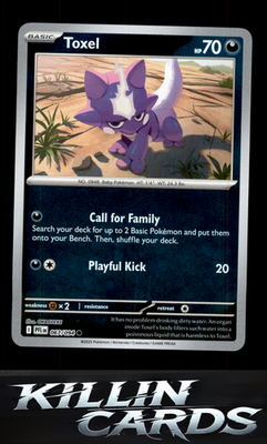 Reverse Holofoil Toxel 067/094 Pokemon Common ME02: Phantasmal Flames Card NM