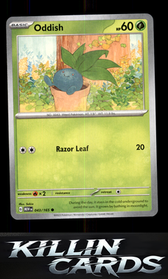 Oddish 043/165 Pokemon Common SV: Scarlet & Violet 151 Card NM