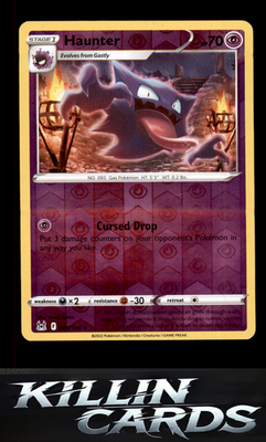 Reverse Holofoil Haunter 065/196 Pokemon Uncommon SWSH11: Lost Origin Card NM