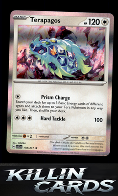 Terapagos 178/217 Pokemon Rare ME: Ascended Heroes Card NM
