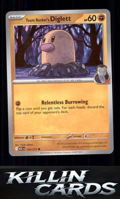 Team Rocket's Diglett 100/217 Pokemon Common ME: Ascended Heroes Card NM