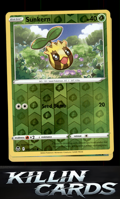 Reverse Holofoil Sunkern 005/195 Pokemon Common SWSH12: Silver Tempest Card NM