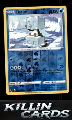 Reverse Holofoil Eiscue 047/203 Pokemon Uncommon SWSH07: Evolving Skies Card NM