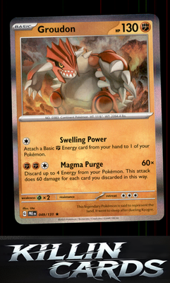 Groudon 049/131 Pokemon Rare SV: Prismatic Evolutions Card NM