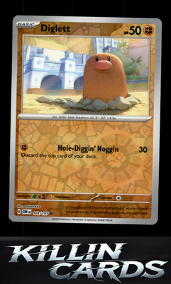 Reverse Holofoil Diglett 103/197 Pokemon Common SV03: Obsidian Flames Card NM
