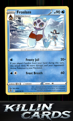 Froslass 043/195 Pokemon Rare SWSH12: Silver Tempest Card NM