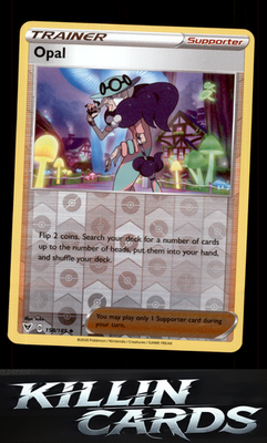 Reverse Holofoil Opal 158/185 Pokemon Uncommon SWSH04: Vivid Voltage Card NM