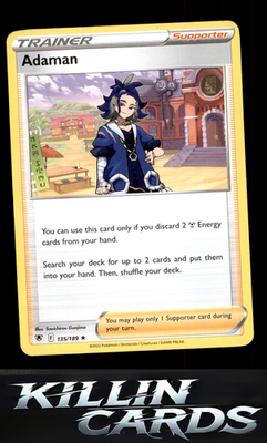 Adaman 135/189 Pokemon Holo Rare SWSH10: Astral Radiance Card NM