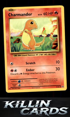 Charmander 9/108 Pokemon Common XY - Evolutions Card LP