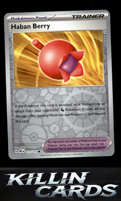 Reverse Holofoil Haban Berry 111/131 Pokemon Common SV: Prismatic Evolutions Car