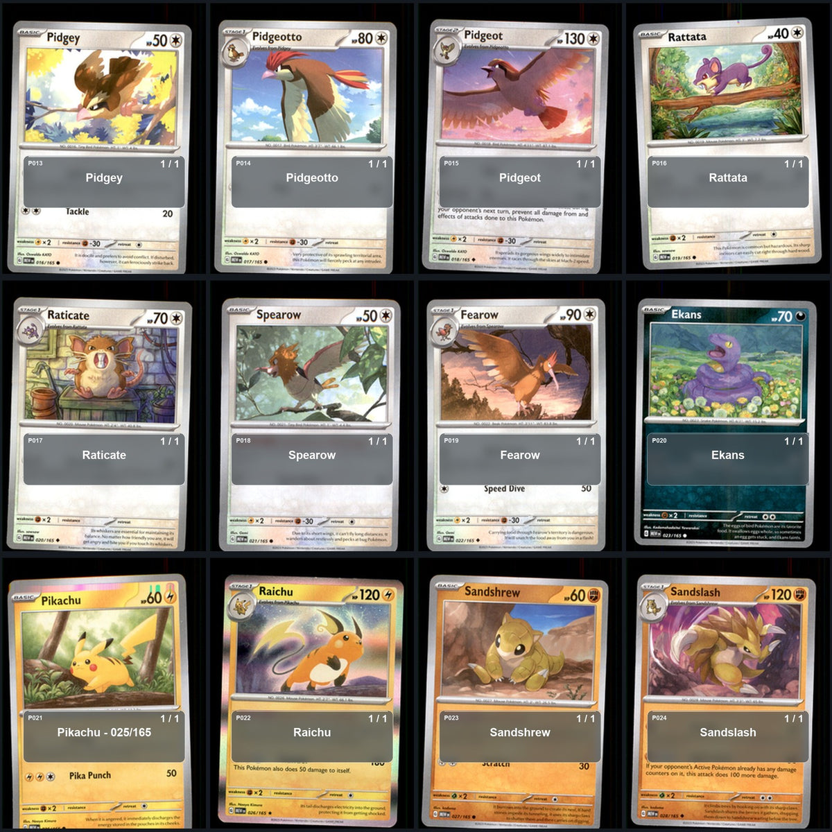Pokemon TCG SV: Scarlet & Violet 151 C/UC/R Standard Set 151 Cards