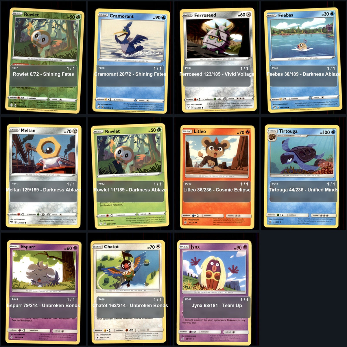 Pokemon TCG HYOGONOSUKE Artist Collection 47 Cards Lot