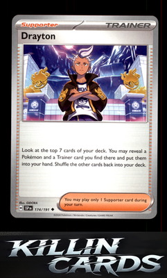 Drayton - 174/191 174/191 Pokemon Uncommon SV08: Surging Sparks Card NM