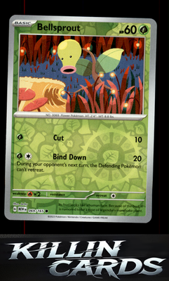Reverse Holofoil Bellsprout 069/165 Pokemon Common SV: Scarlet & Violet 151 Card
