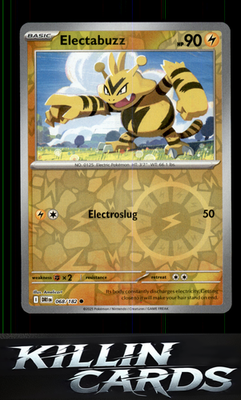 Reverse Holofoil Electabuzz 068/182 Pokemon Common SV10: Destined Rivals Card NM