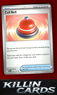 Call Bell 165/191 Pokemon Uncommon SV08: Surging Sparks Card NM