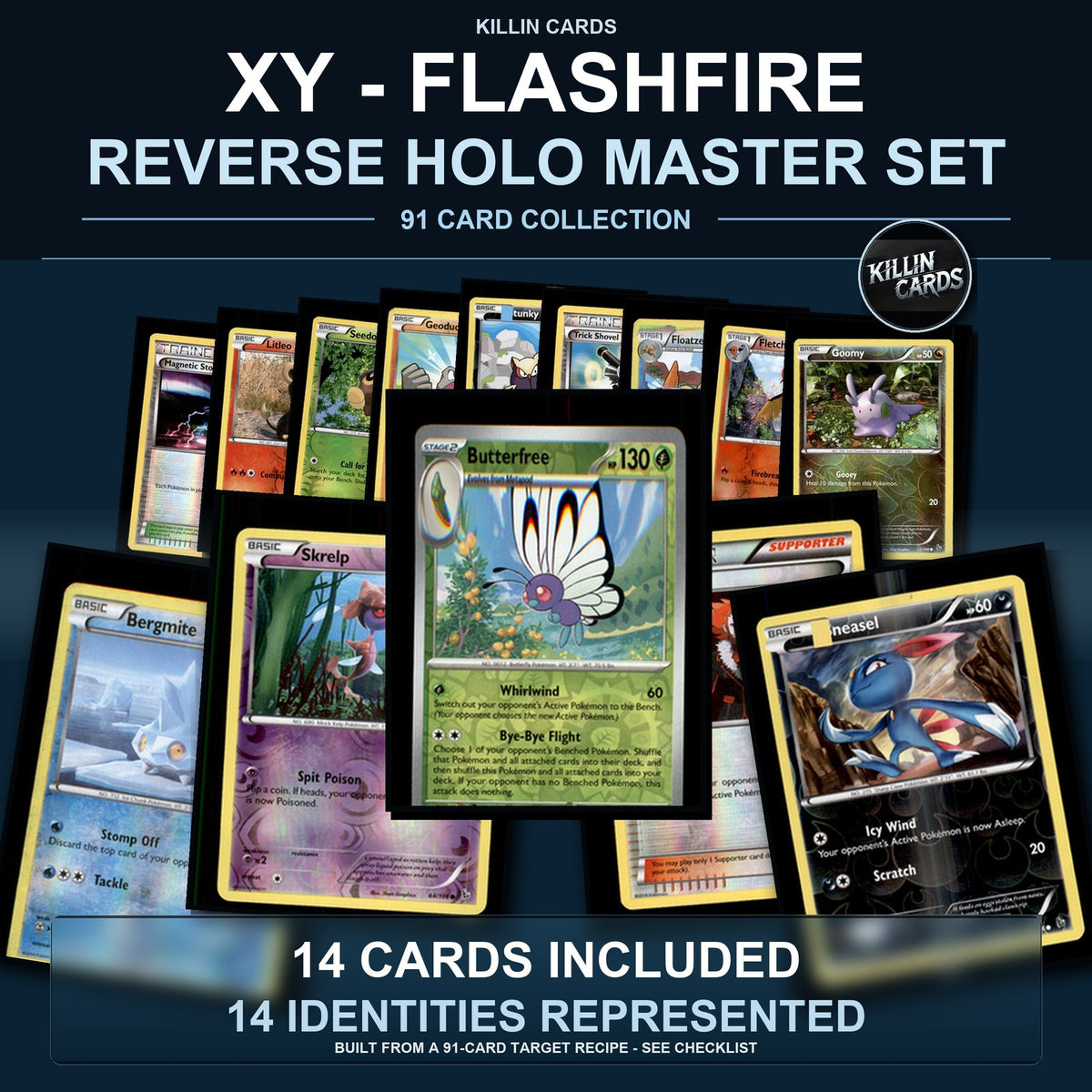 Pokemon TCG XY - Flashfire Reverse Holo Master Set 14 Reverse Holo Card