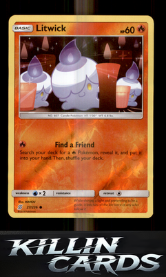 Litwick (27) 27/236 Pokemon Common SM - Unified Minds Card NM
