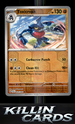 Reverse Holofoil Toxicroak 024/064 Pokemon Common SV: Shrouded Fable Card NM