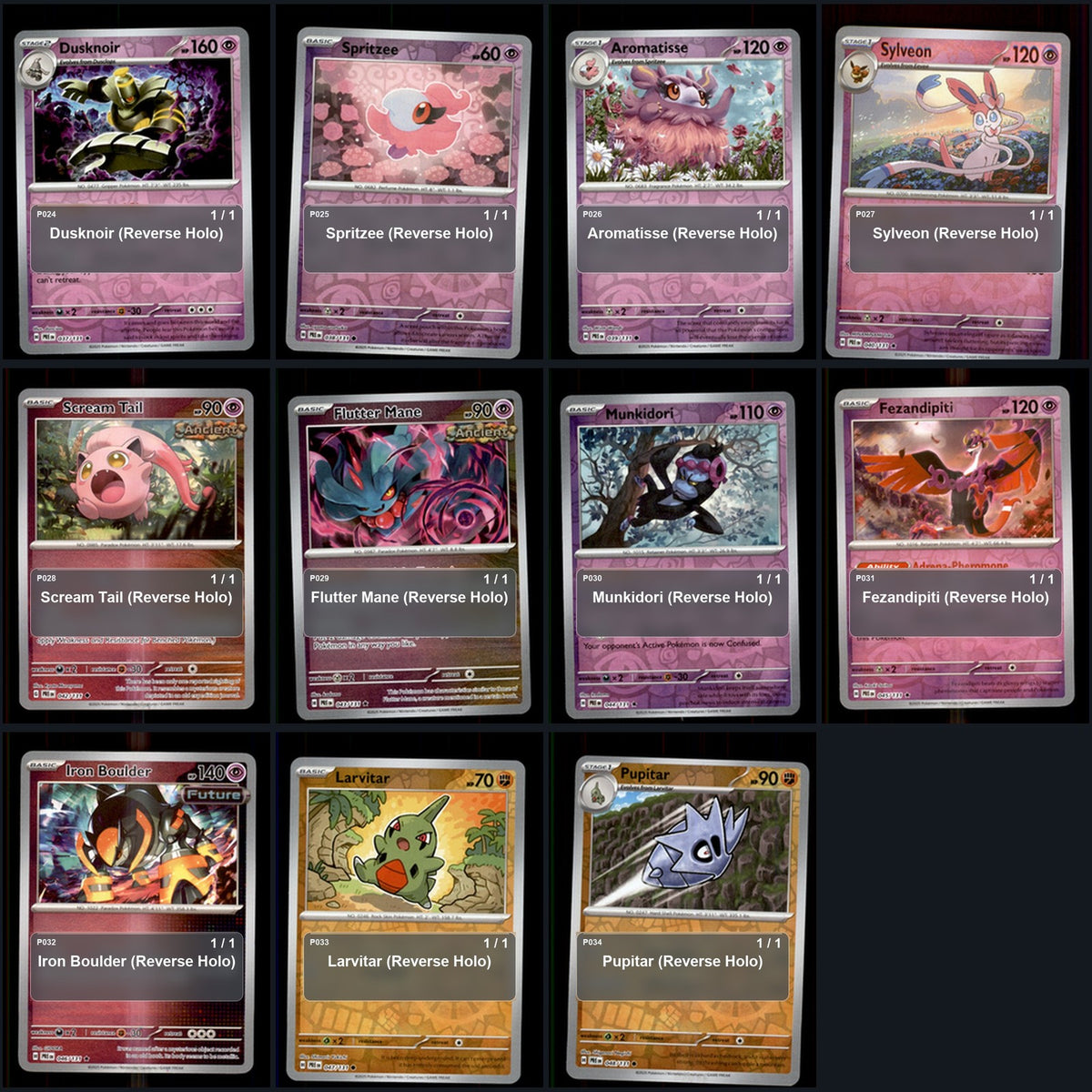 Pokemon TCG SV: Prismatic Evolutions Reverse Holo Master Set 83 Reverse Holo