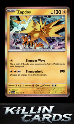 Zapdos 065/167 Pokemon Rare SV06: Twilight Masquerade Card NM