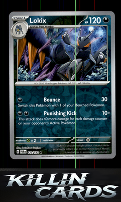 Reverse Holofoil Lokix 122/182 Pokemon Rare SV04: Paradox Rift Card NM