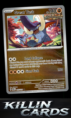 Reverse Holofoil Great Tusk 055/131 Pokemon Uncommon SV: Prismatic Evolutions Ca