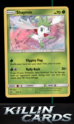 Shaymin 7/73 Pokemon Holo Rare Shining Legends Card LP