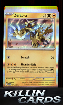 Zeraora 078/182 Pokemon Rare SV10: Destined Rivals Card NM