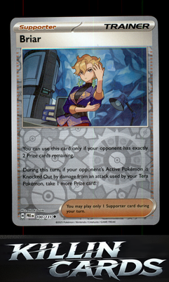 Reverse Holofoil Briar 100/131 Pokemon Uncommon SV: Prismatic Evolutions Card NM