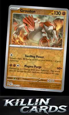 Reverse Holofoil Groudon 049/131 Pokemon Rare SV: Prismatic Evolutions Card NM