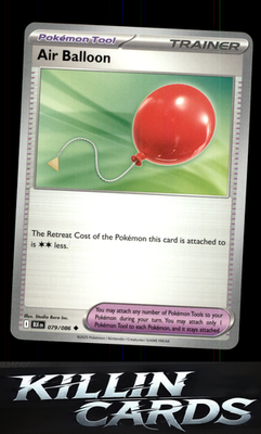 Air Balloon 079/086 Pokemon Uncommon SV: Black Bolt Card NM