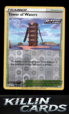Reverse Holofoil Tower of Waters 138/163 Pokemon Uncommon SWSH05: Battle Styles