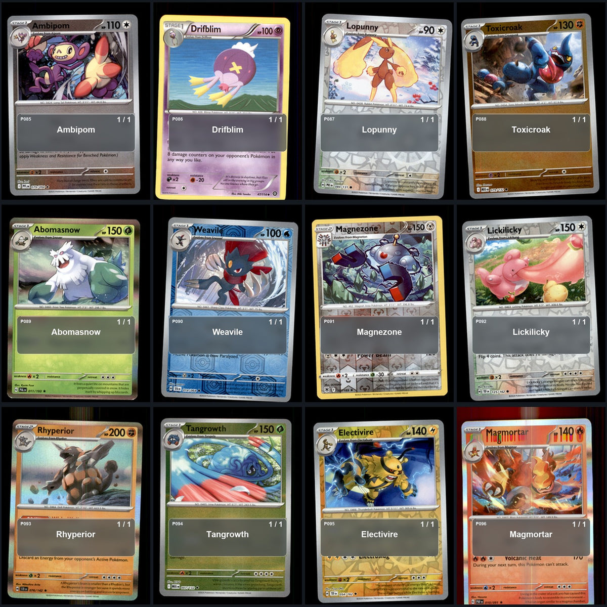 Pokemon TCG Generation 4 Sinnoh Pokemon Pokedex Set 105 Cards Collection