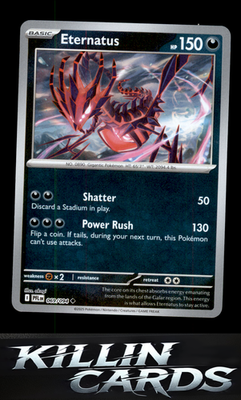Reverse Holofoil Eternatus 069/094 Pokemon Uncommon ME02: Phantasmal Flames Card