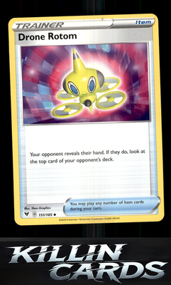 Drone Rotom 151/185 Pokemon Uncommon SWSH04: Vivid Voltage Card NM