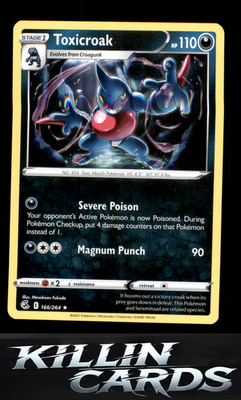 Toxicroak 166/264 Pokemon Rare SWSH08: Fusion Strike Card NM
