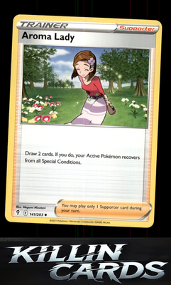 Aroma Lady 141/203 Pokemon Uncommon SWSH07: Evolving Skies Card NM